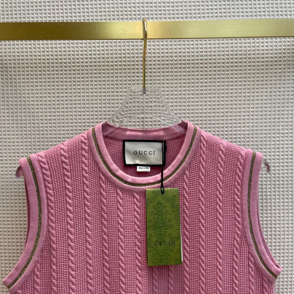 Gucci Double G chain dress Pink