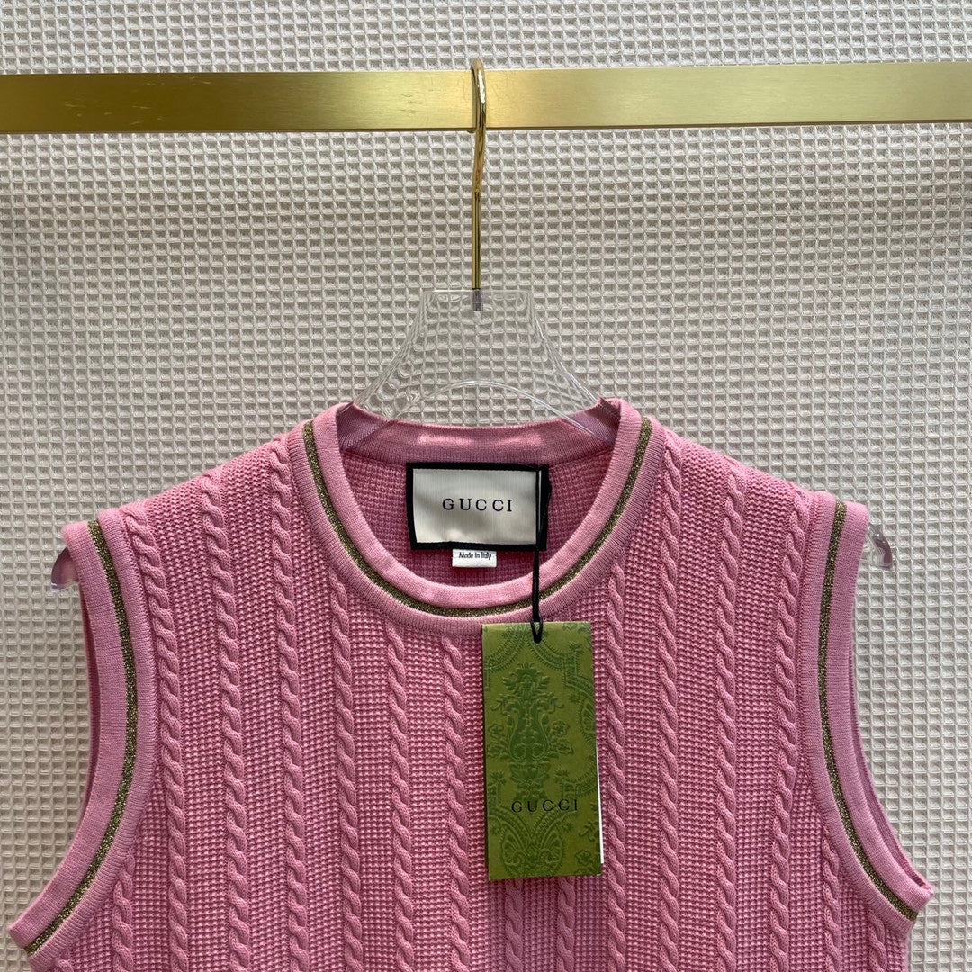 Gucci Double G chain dress Pink