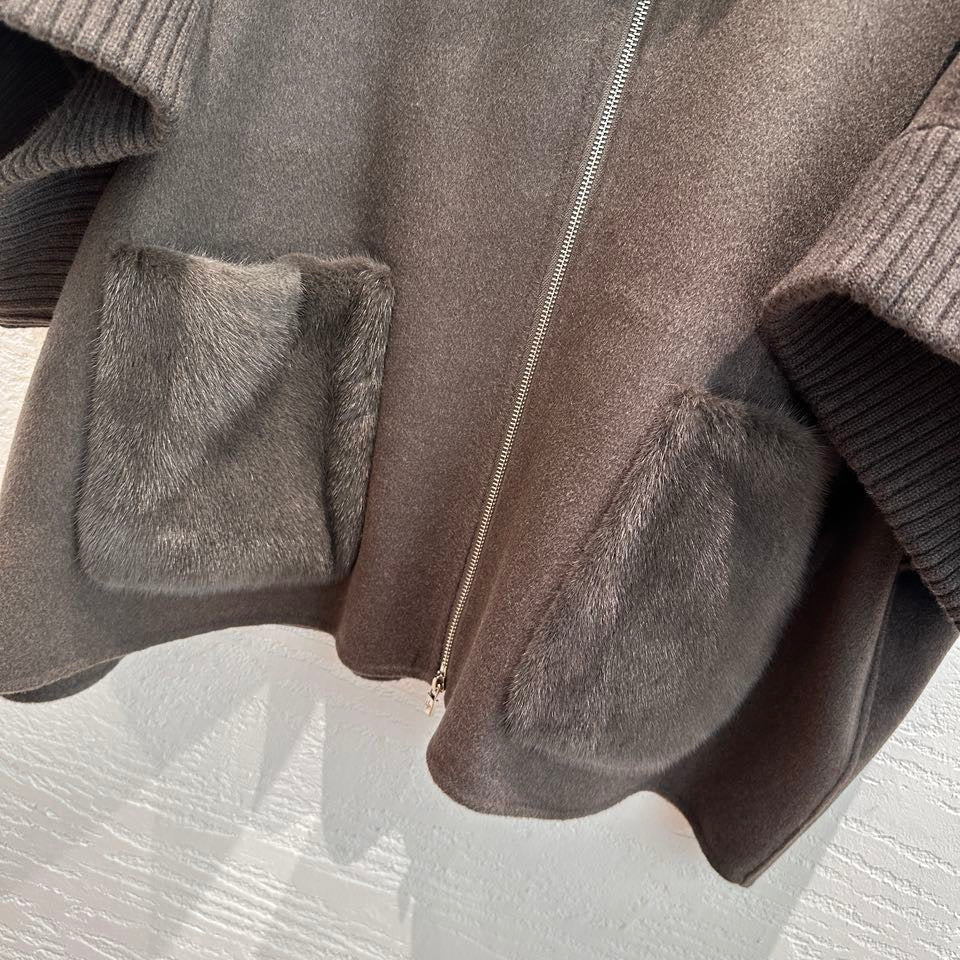 Loro Piana Mink Fur Cape Coat — Copenhagen Purple Label — Fall/Winter 2026-2027 Loro Piana