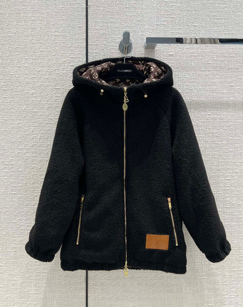 Louis Vuitton 1AAMTB REVERSIBLE BOUCLÉ WOOL PARKA