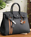 HERMÈS  LIMITED EDITION OFFICIER BIRKIN 35 BLACK TOGO HANDBAG