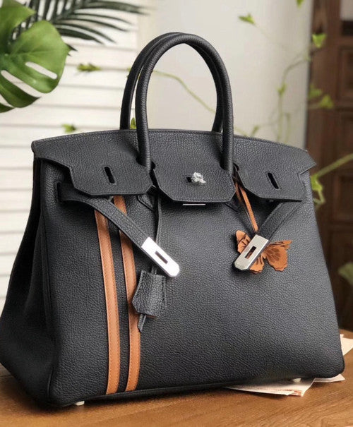 HERMÈS  LIMITED EDITION OFFICIER BIRKIN 35 BLACK TOGO HANDBAG