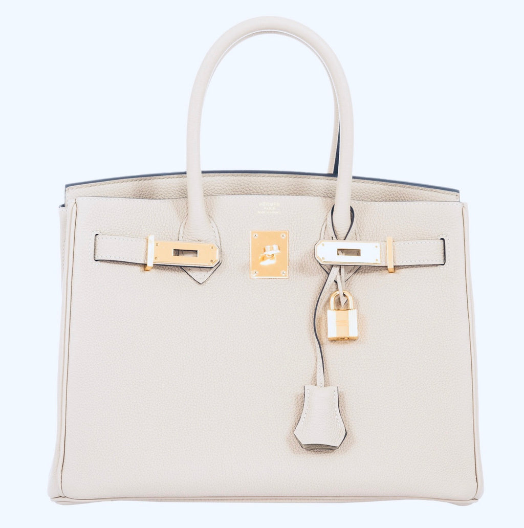 Hermès  Craie Birkin 30 cm Togo Leather Gold Hardware