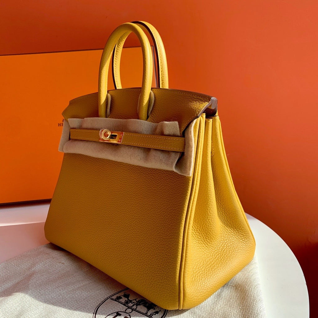 Hermes Hermes 9D Birkin 25 cm Togo Gold Hardware