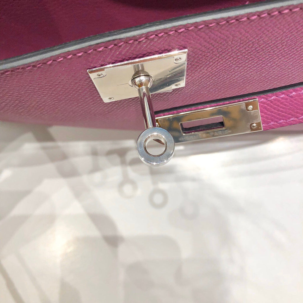 HERMES KELLY CUT CLUTCH BAG TOSCA EPSOM GOLD HARDWARE