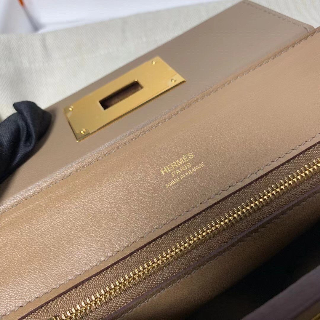 Hermès Mini 24/24 – 21 Bag D0 Beige de weimar  Evercolor/Swift leather