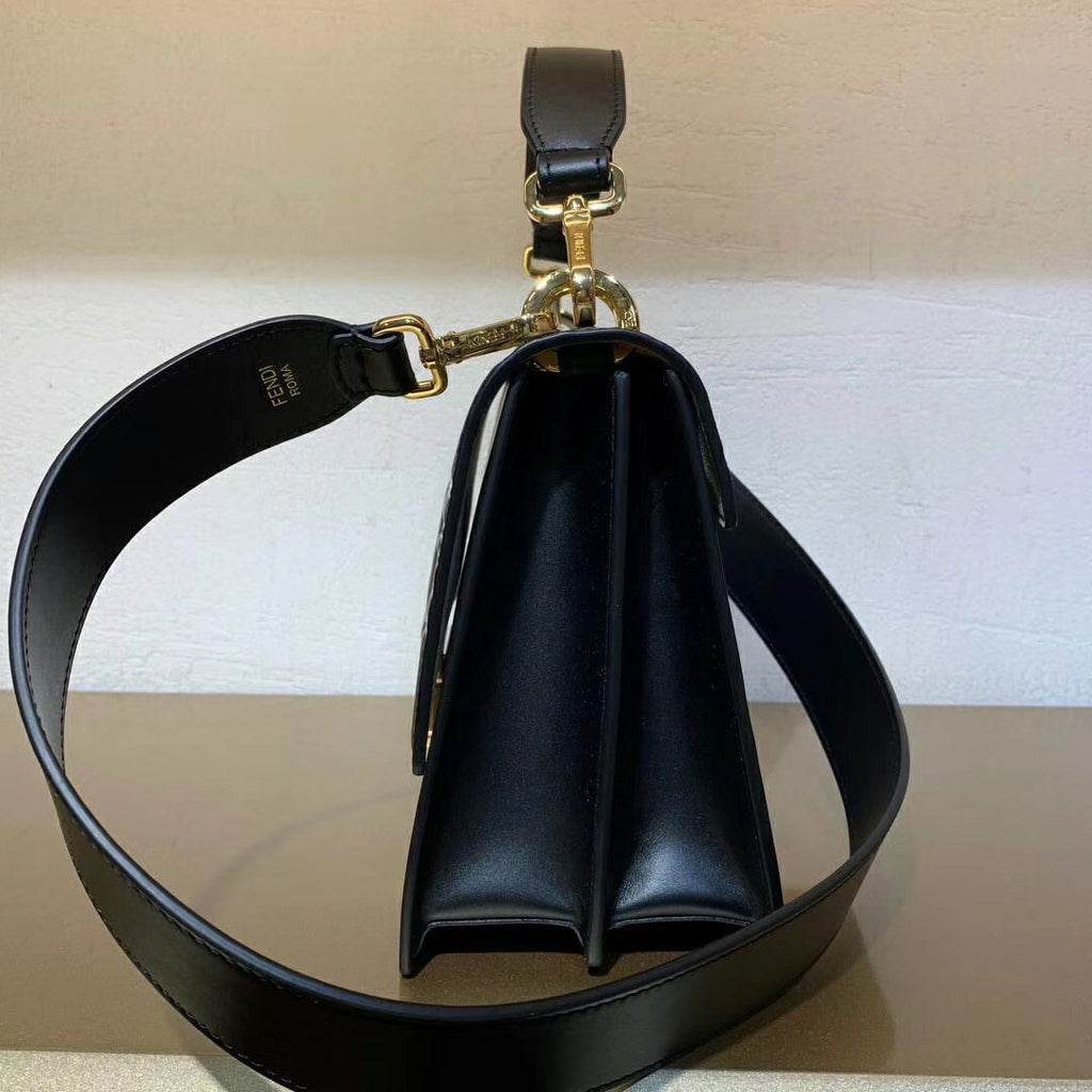 Fendi KAN U Black leather bag