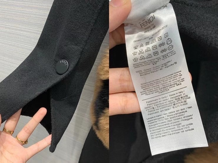 Fendi COAT Black wool coat