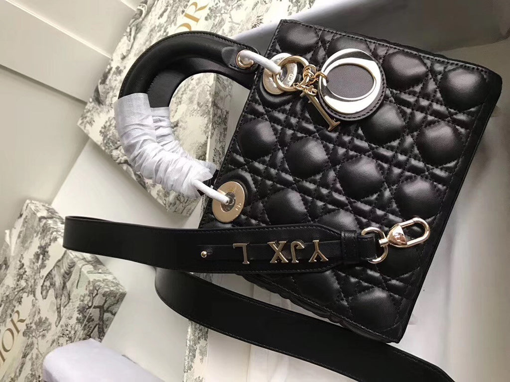 Christian Dior MY ABCDIOR LAMBSKIN BAG Black