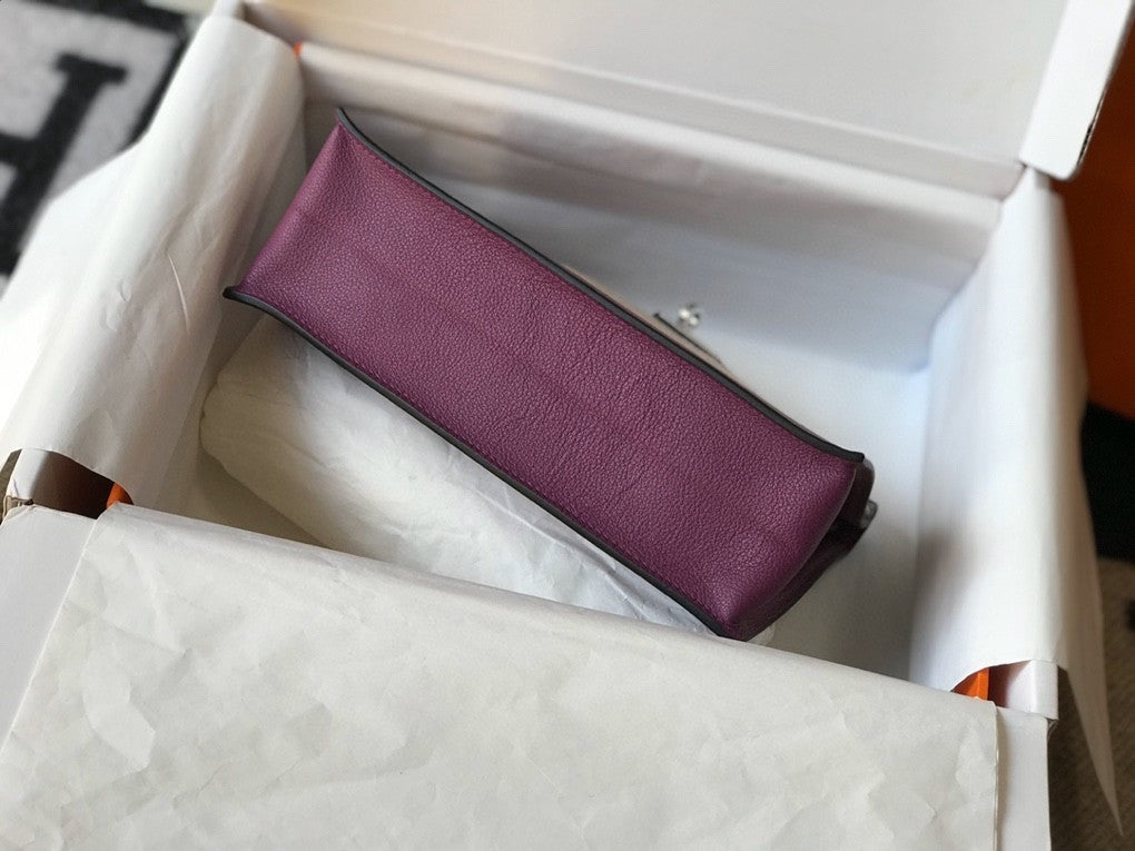 Hermes Anemone Kelly Danse Bag Evercolour Leather Palladium Hardware