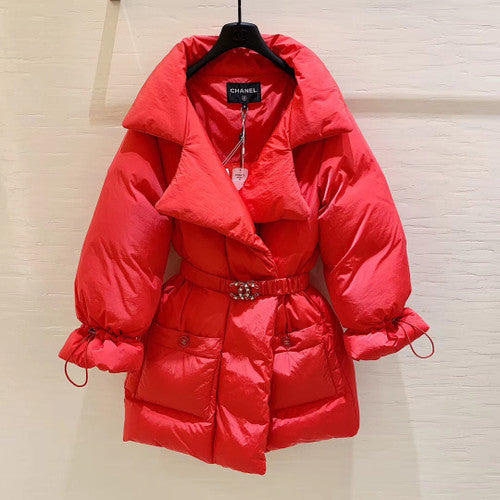 Chanel Coat & Belt Red