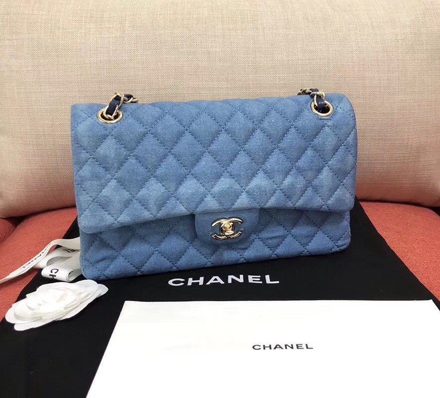 Chanel classic denim handbag