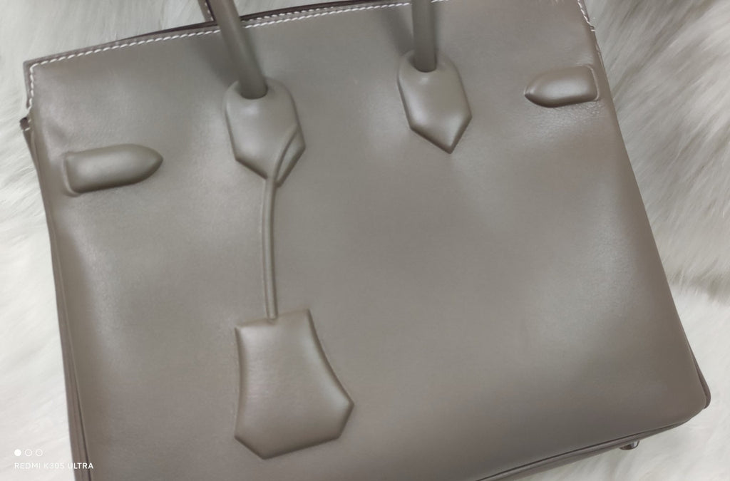 Hermes Shadow Birkin 25 Bag 8F Etain Evercalf Limited Edition