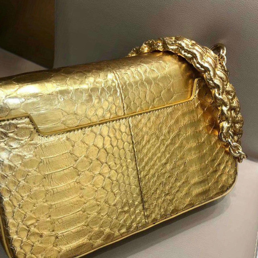 Tom Ford PYTHON MEDIUM CHAIN NATALIA GOLD