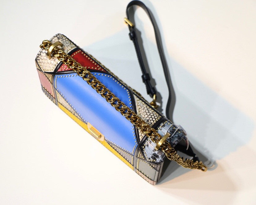 Christian Dior DIORAMA BAG IN MULTI-COLOURED PATCHWORK