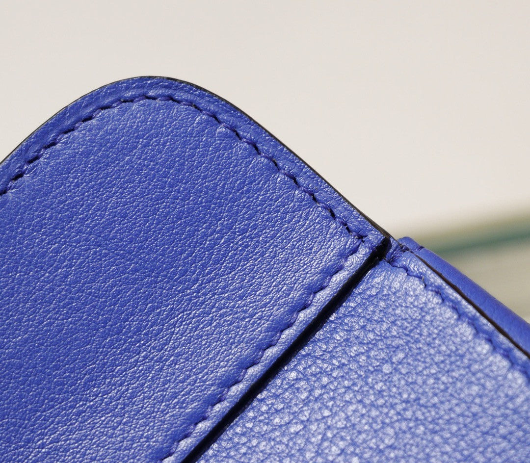 Hermes 26cm Toolbox Bag Blue Electric Swift Calf Leather
