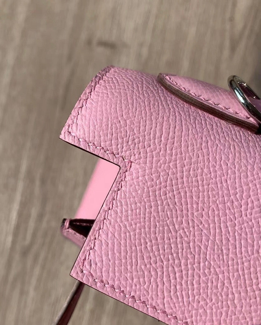 Hermes Mauve Sylvestre Kelly 25 cm Epsom Palladium Hardware