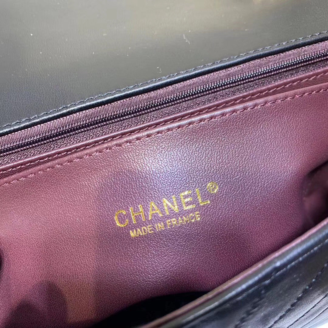 Chanel Vintage Retro Classic Flap XL Quilted Jumbo Large CC Logo GHW Black Lambskin Leather Cross Body Bag
