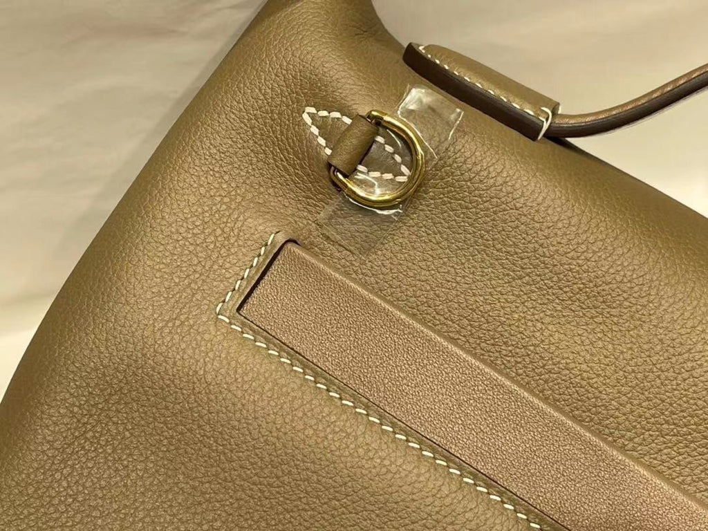 Hermès Mini 24/24 – 21 Bag Etoupe  Evercolor/Swift leather Palladium hardware