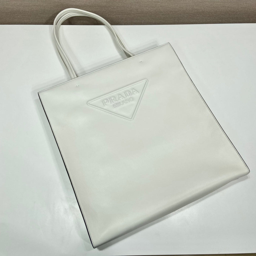 Prada Leather tote White