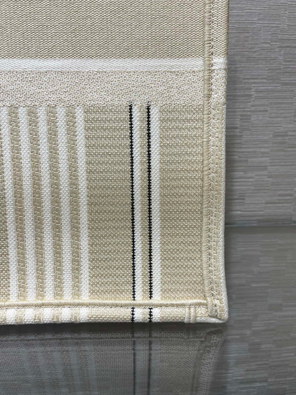 Christian Dior DIOR BOOK TOTE Beige Stripes Embroidery Reference: M1286ZJAT_M925