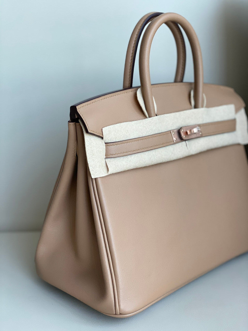 Hermes Biscuit Birkin 25 cm Swift Palladium  Hardware
