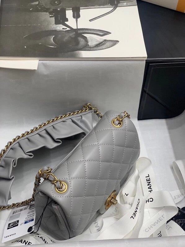 Chanel Bag Romance Square Mini Flap Bag Grey