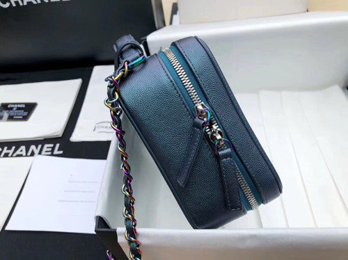 Chanel Medium Vanity Case With Iridescent Metal A93343