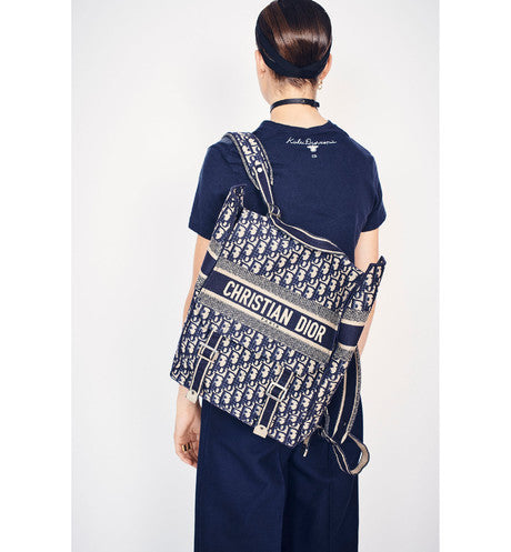 Christian Dior EMBROIDERED CANVAS BACKPACK