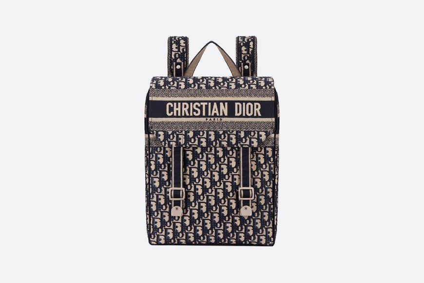 Christian Dior EMBROIDERED CANVAS BACKPACK
