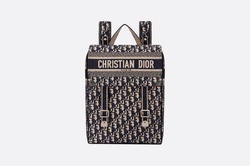 Christian Dior EMBROIDERED CANVAS BACKPACK
