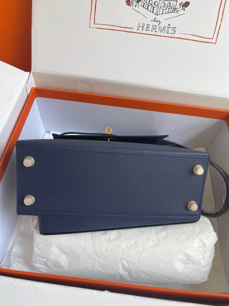 Hermes Kelly Sellier 20 en Desordre Navy