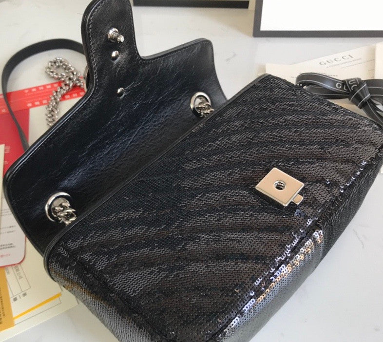 Gucci GG Marmont small sequin shoulder bag
