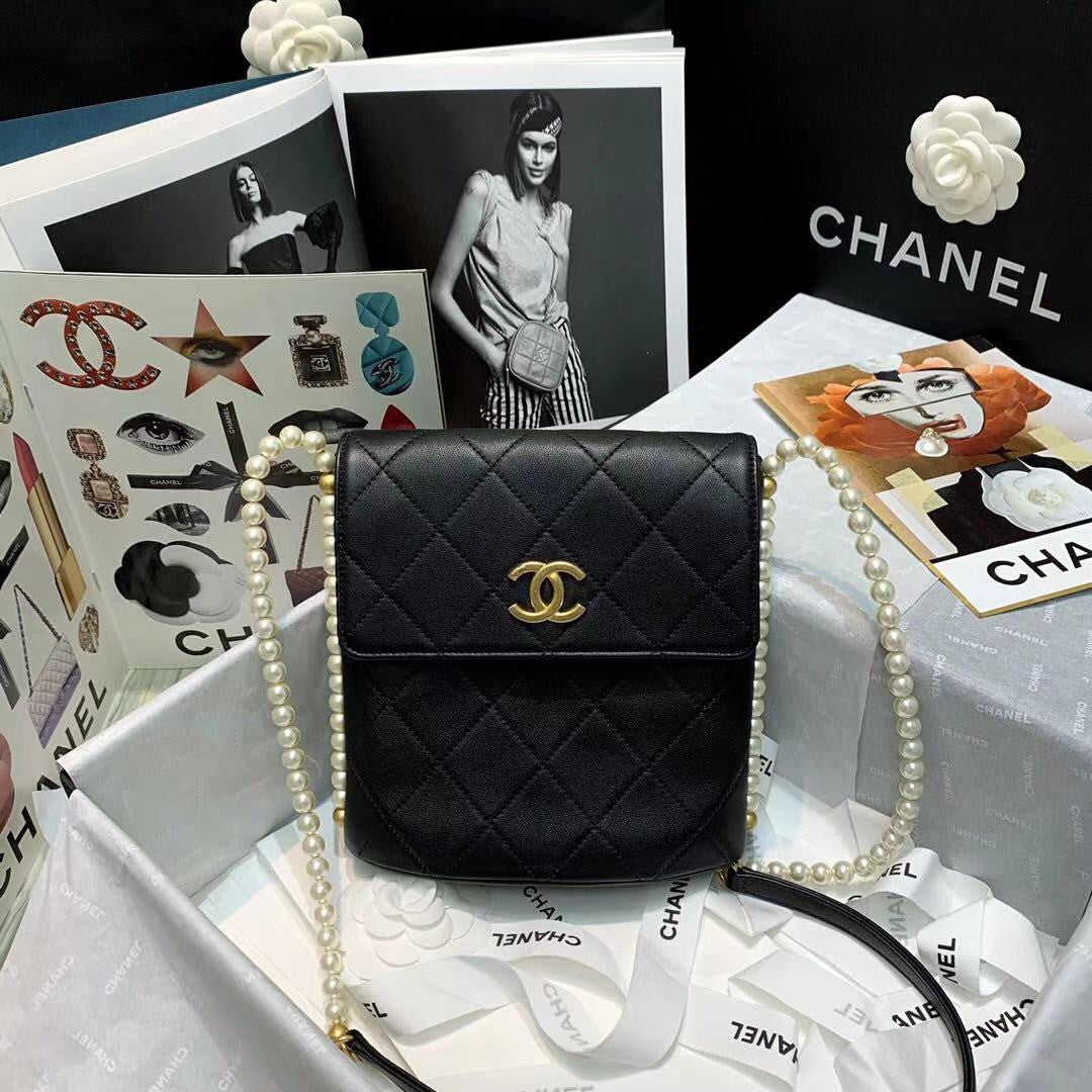 Chanel small pearl hobo bag