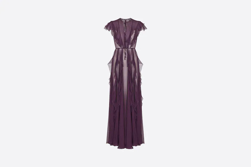Christian Dior DIOR DREAM LONG DRESS Purple Silk Chiffon