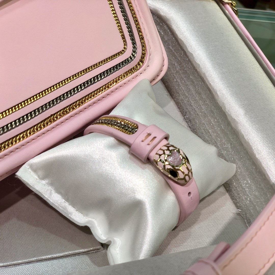 Bulgari Love Large Serpenti Forever Flap Bag with Serpenti bracelet gift set