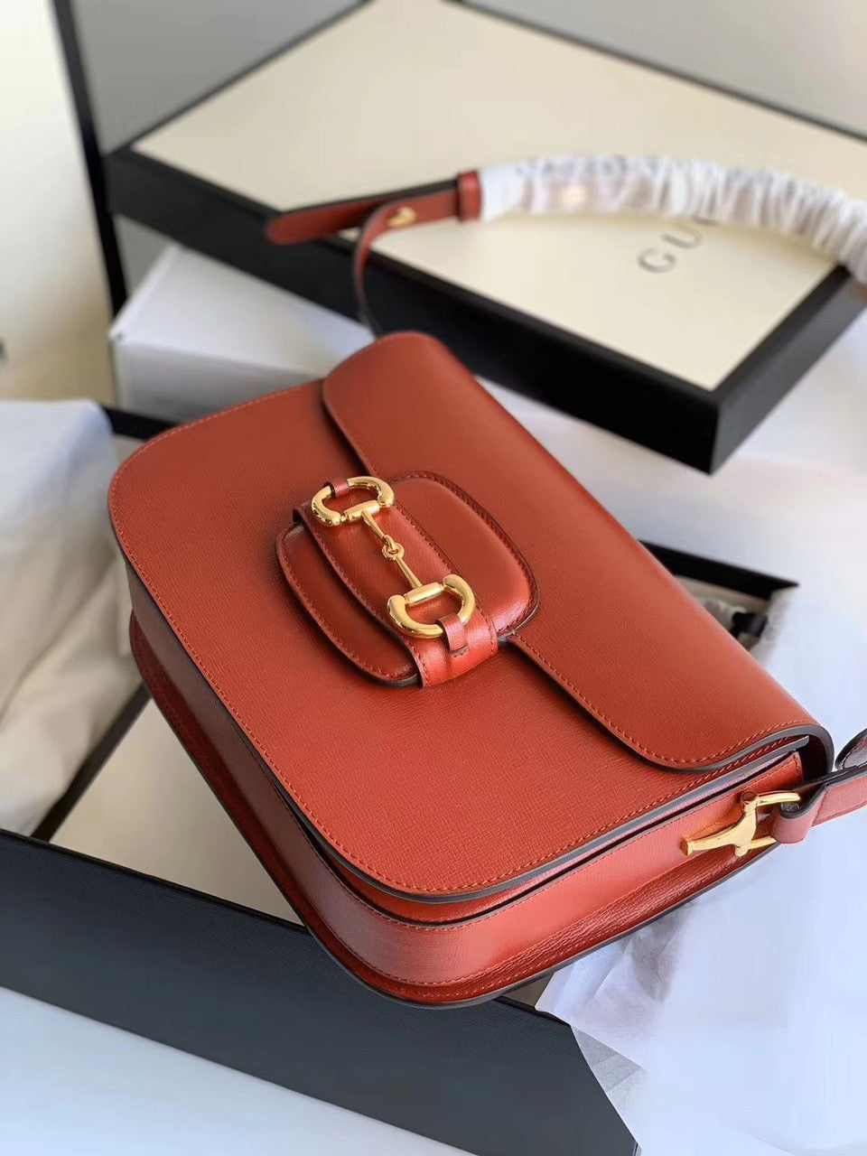 Gucci 1955 Horsebit shoulder bag Red
