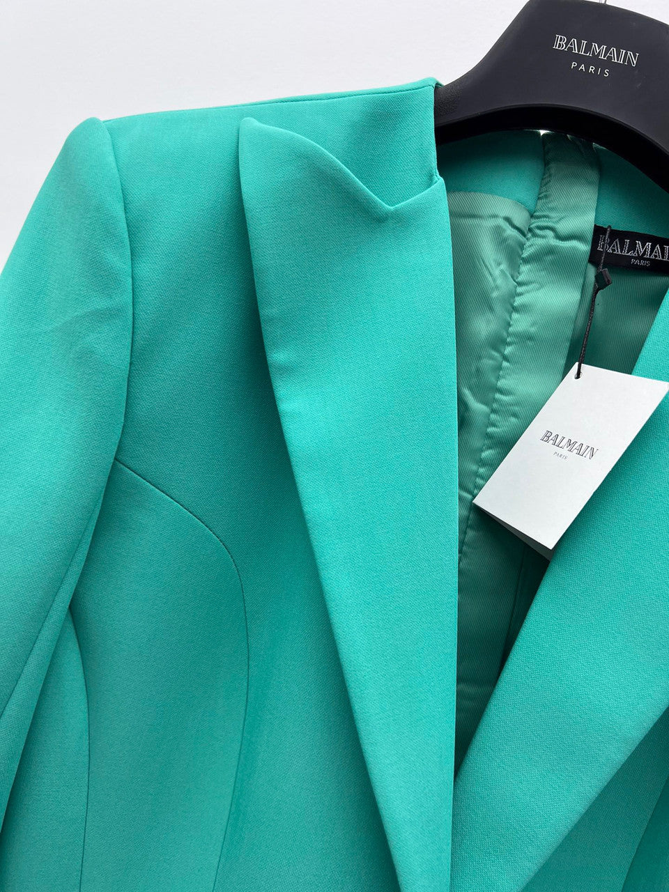 Balmain Grain de poudre tailored dress Blue