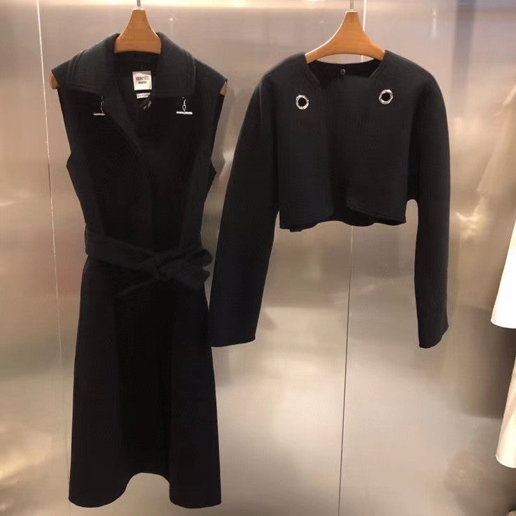 Hermes Double-sided Esprit Peignoir cashmere coat Black