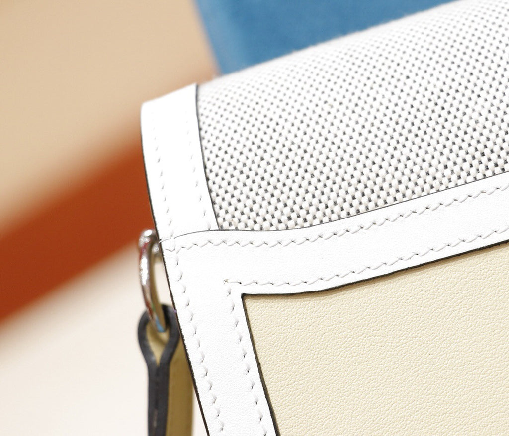Hermes Special Order Canvas/Swift  Roulis Bag