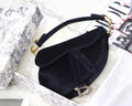 Christian Dior MINI SADDLE VELVET BAG  BLACK