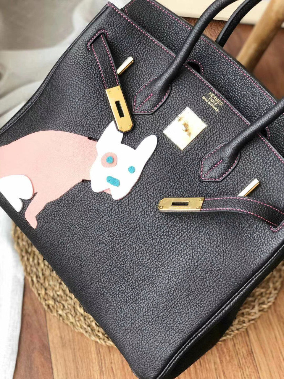 HERMES Black Togo HAC Birkin 32 Limited Edition for Dog's Year 2018