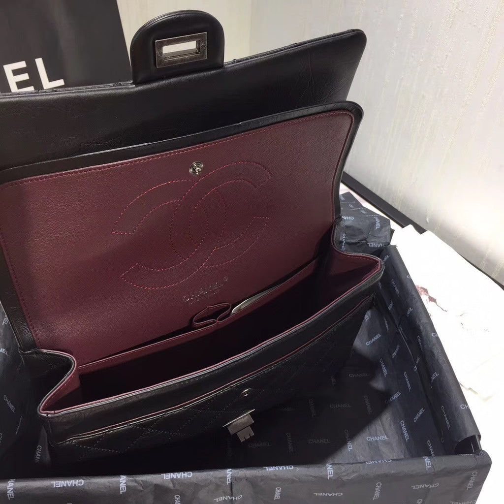 Chanel Large Aged Calfskin  2.55 Handbag SHW