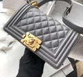 Chanel Small BOY CHANEL Handbag Grey