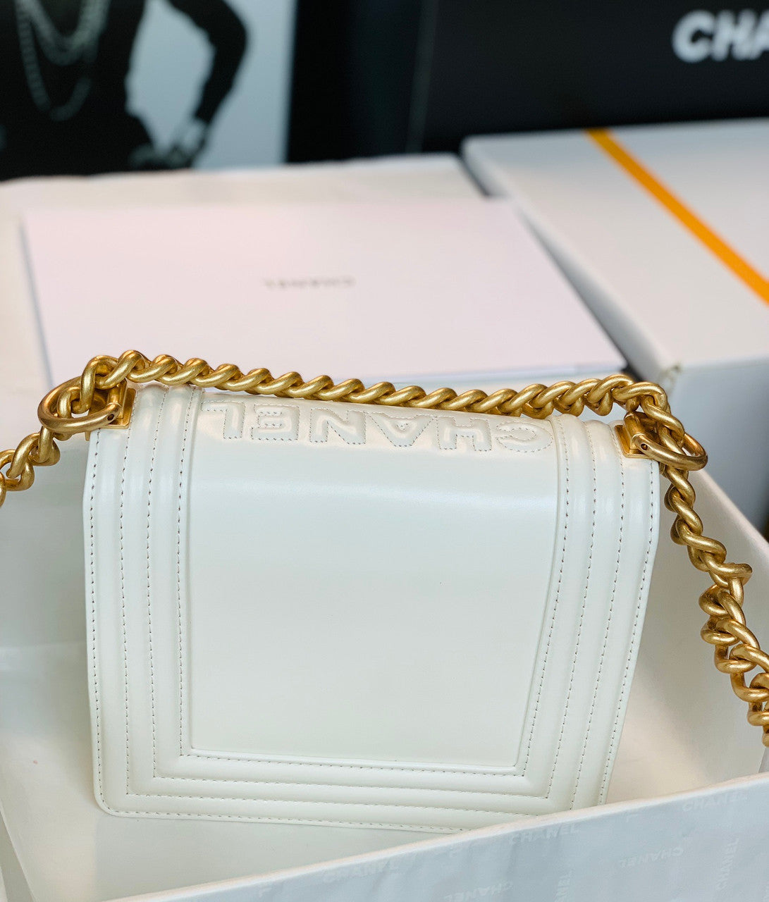 Chanel MINI BOY CHANEL HANDBAG WHITE
