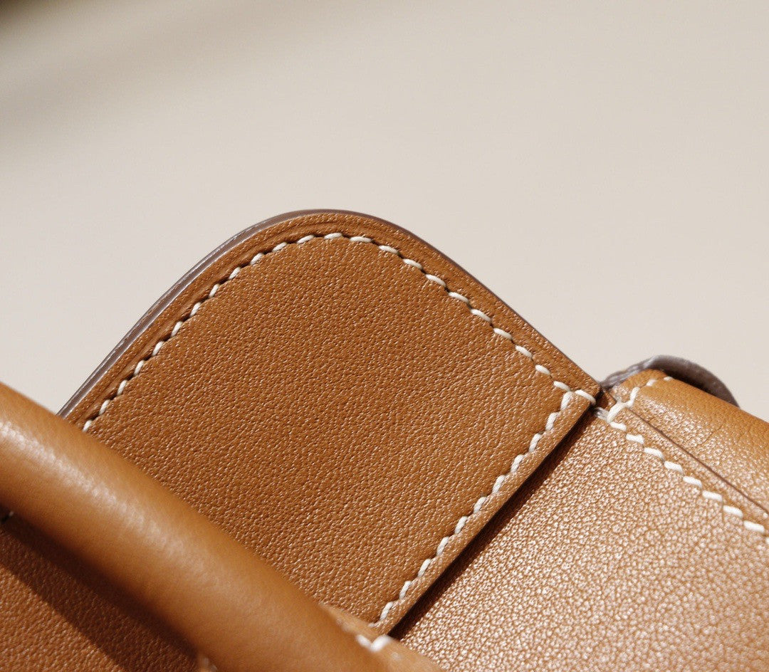 Hermes 26cm Toolbox Bag Gold Swift Calf Leather