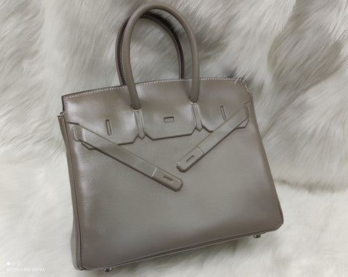 Hermes Shadow Birkin 25 Bag 8F Etain Evercalf Limited Edition