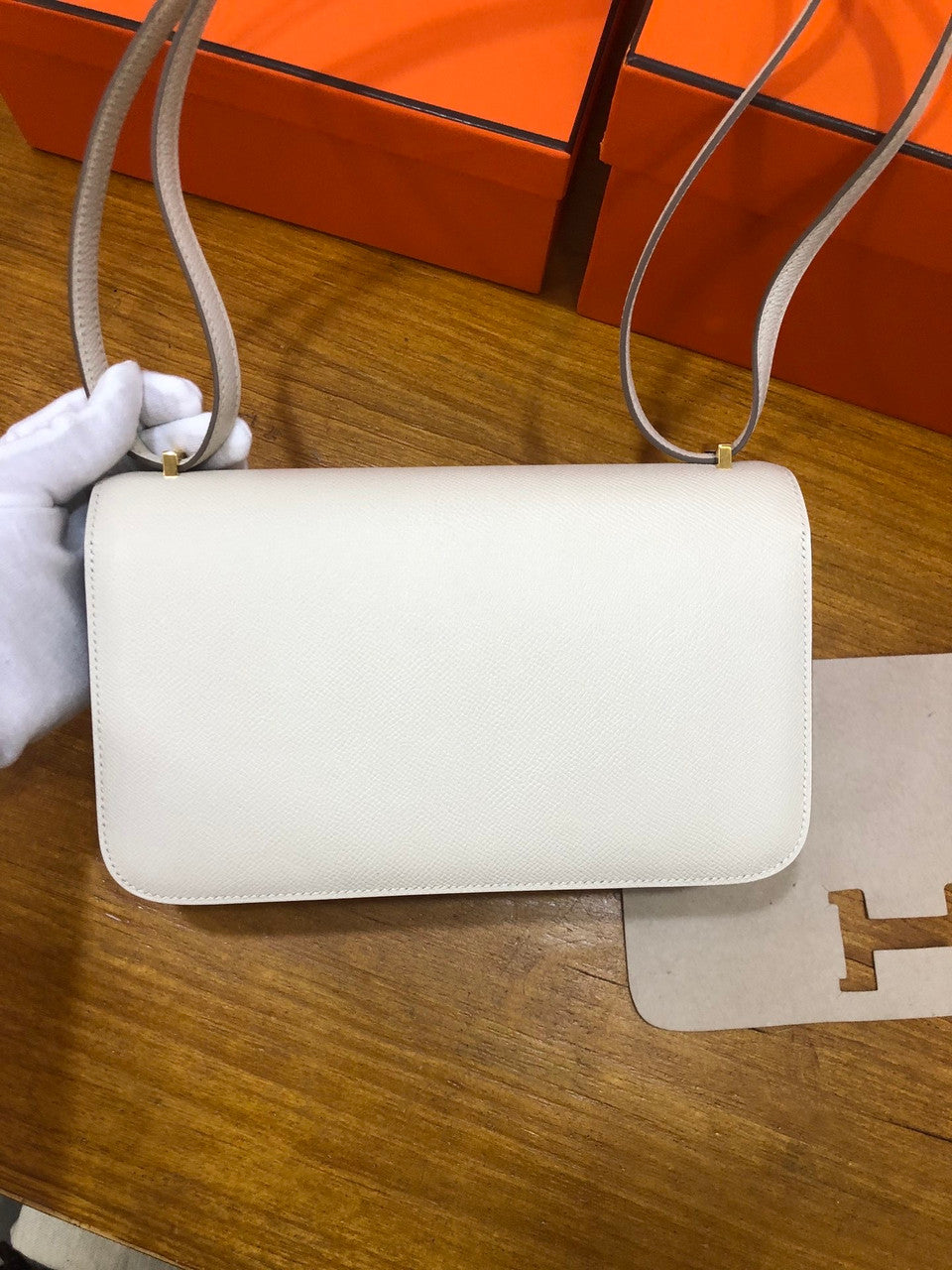 Hermes Cream Constance 26 Epsom Leather