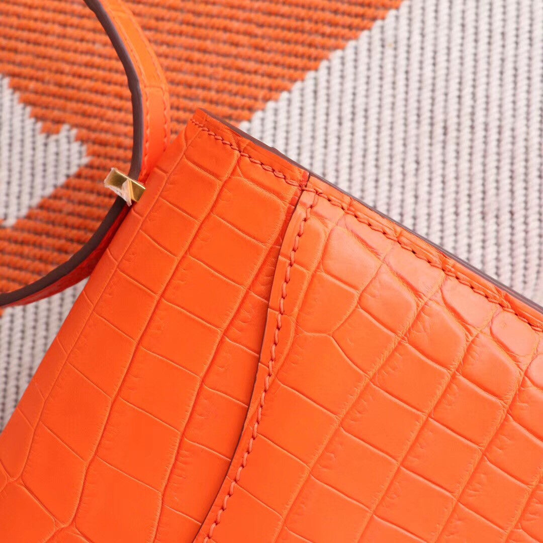 Hermes Orange Constance 18 Alligator