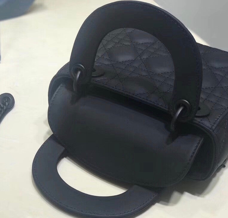 CHRISTIAN DIOR LADY DIOR MINI ULTRA-MATTE BAG